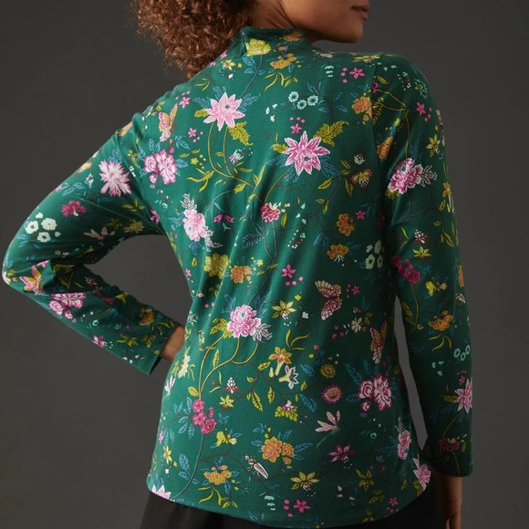 Anthropologie Maeve Printed Turtleneck Top XS - Picture 2 of 4